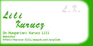 lili kurucz business card